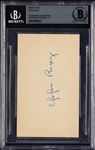 Eppa Rixey Signed 3x5 Index Card (Graded BAS 10)