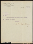 A.G. Spalding Signed Typed Letter (1900) (BAS)