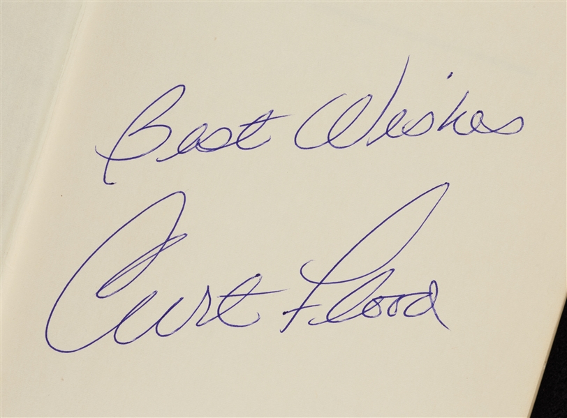 Curt Flood Signed The Way It Is Book (BAS)
