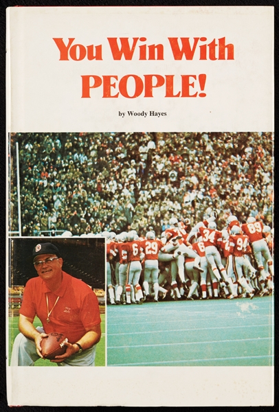 Woody Hayes Signed You Win With People Book (BAS)