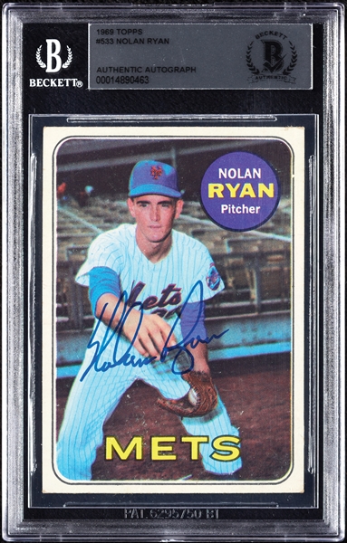 Nolan Ryan Signed 1969 Topps No. 533 (BAS)