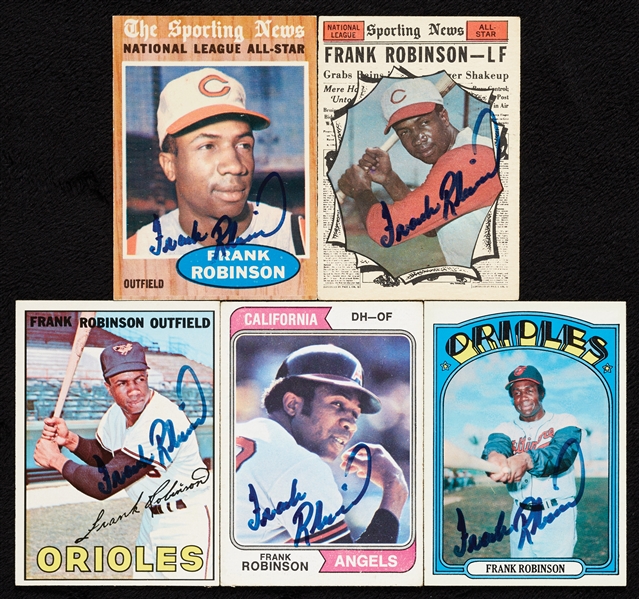 Frank Robinson Signed Topps Group (5)
