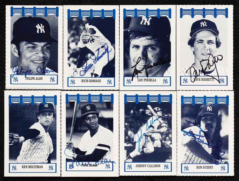 1992 Wiz New York Yankees of the 70s Set with (103) Signed