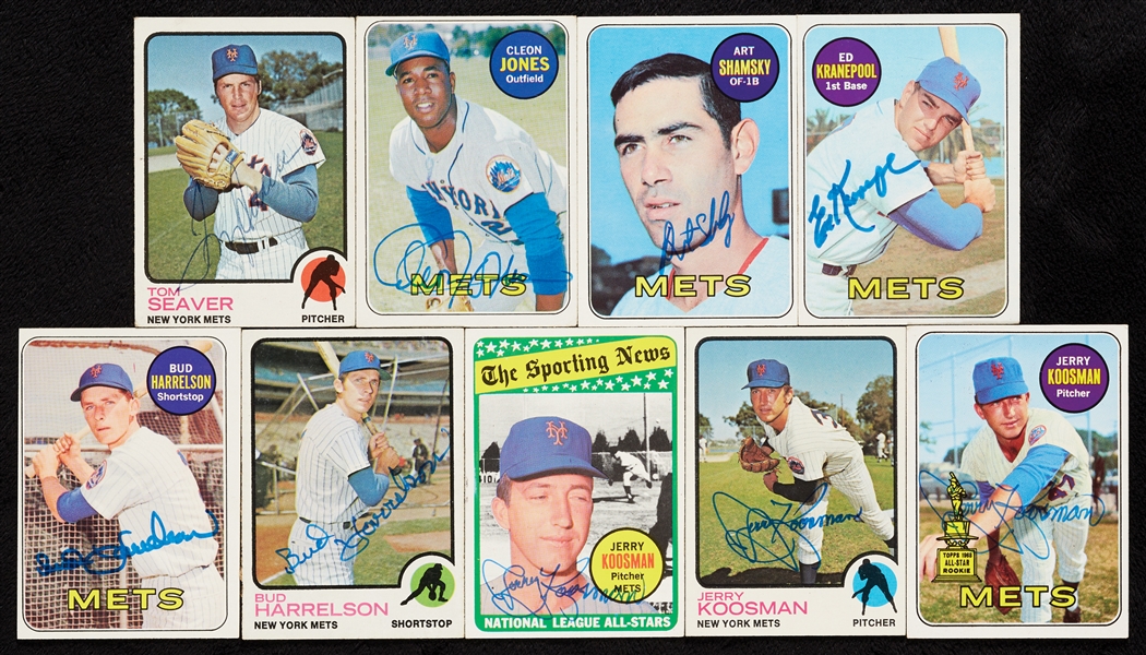 New York Mets Signed 1969 & 1973 Topps Card Collection (37)