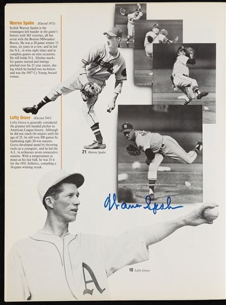 Baseball Hall of Fame Yearbook Signed by 36