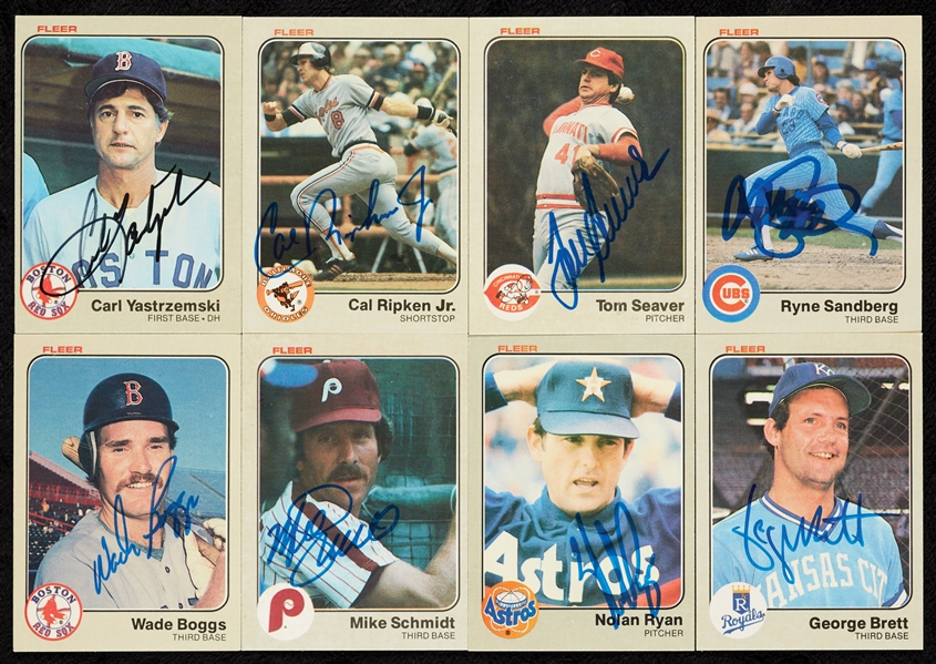 Signed 1983 Fleer Baseball Near Set (654/660)