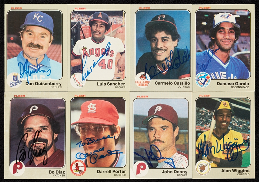Signed 1983 Fleer Baseball Near Set (654/660)