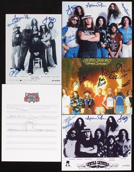 Lynyrd Skynyrd Signed 8x10 Photos with Lyrics (5)