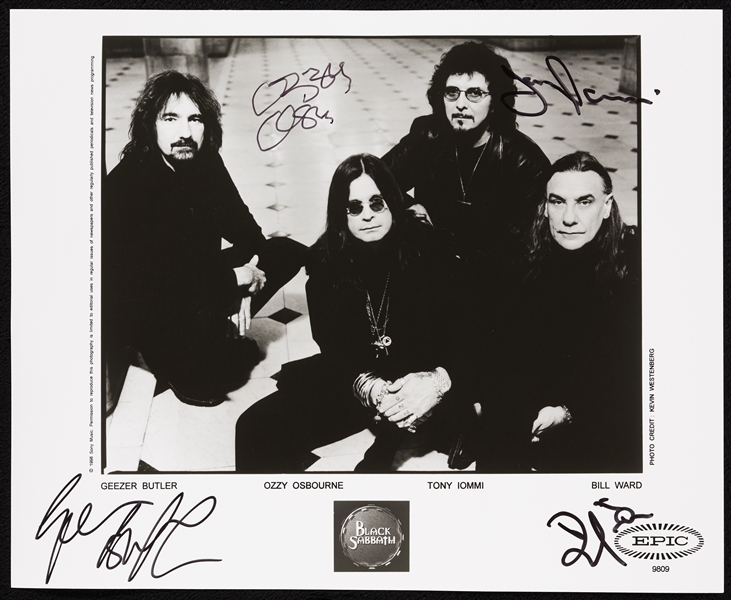 Black Sabbath Group-Signed 8x10 Photo with Ozzy Osbourne (BAS)
