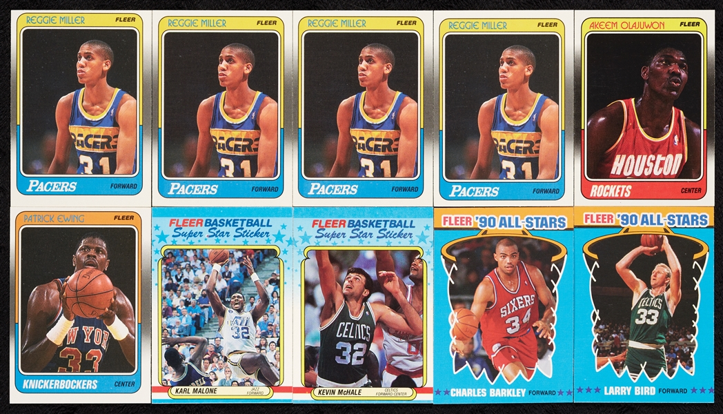 1988-90 Fleer Basketball Super High-Grade Massive Group, 300-Plus HOFers, and Stickers (1,280)