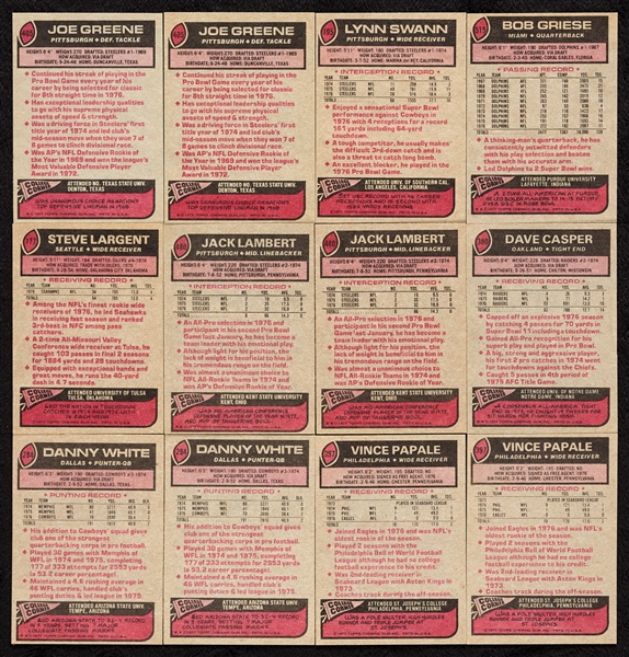 1977 Topps Football High-Grade Massive Group, 115-Plus HOFers (1,300)