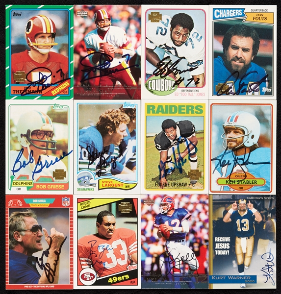 Signed Football Card Group with HOFers (25)