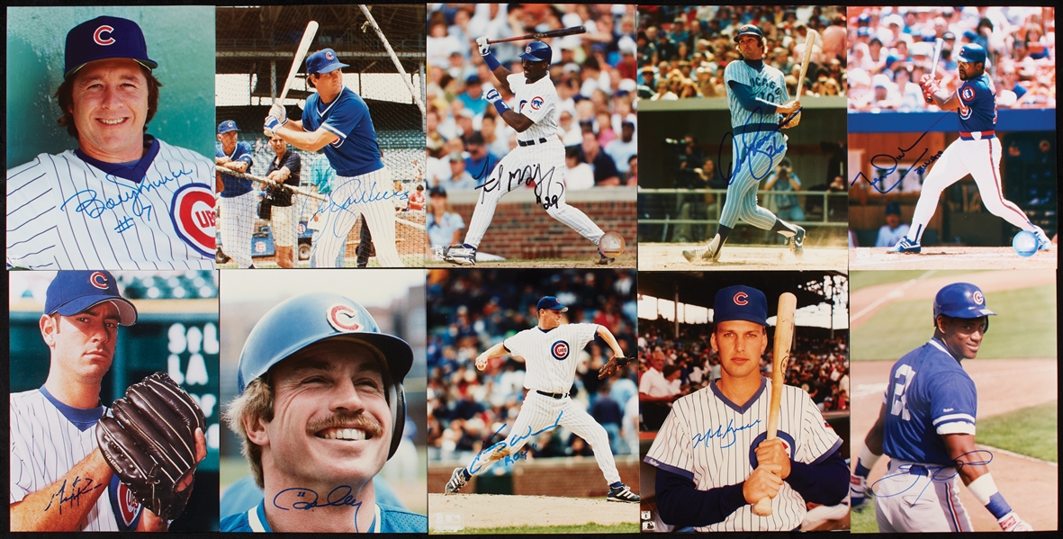 Chicago Cubs Signed 8x10 Photos Group (86)