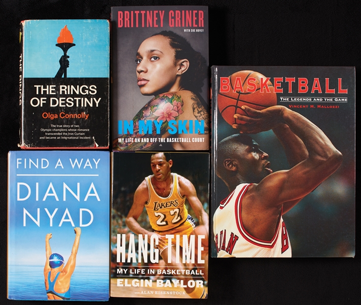 Basketball & Other Sports Signed Books Group with Baylor, Griner (5)