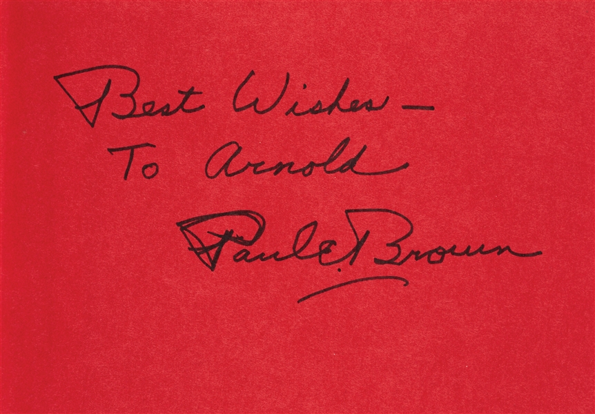 Paul Brown Signed The Paul Brown Story Book (BAS)