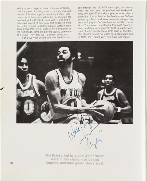 The Pro Game Book Signed by 145 with Pete Maravich, Erving, West, Cousy (BAS)