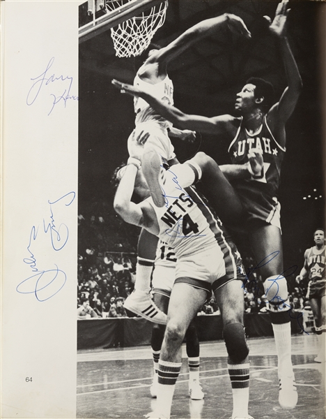 The Pro Game Book Signed by 145 with Pete Maravich, Erving, West, Cousy (BAS)