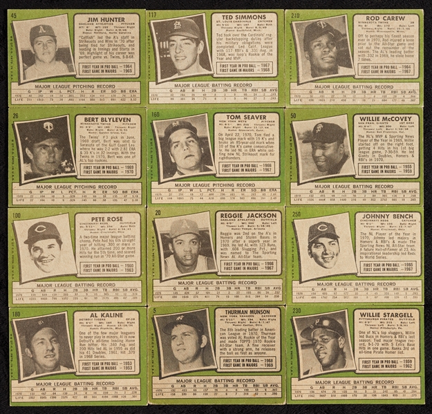 1971 Topps Baseball Partial Set, Series 1-3 (267/752)