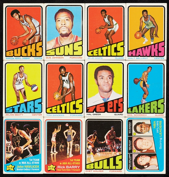 1972 Topps Basketball Group, 10 HOFers (50)