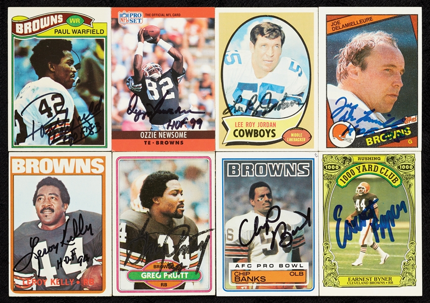 Cleveland Browns Signed Card & Index Card Collection (650+)