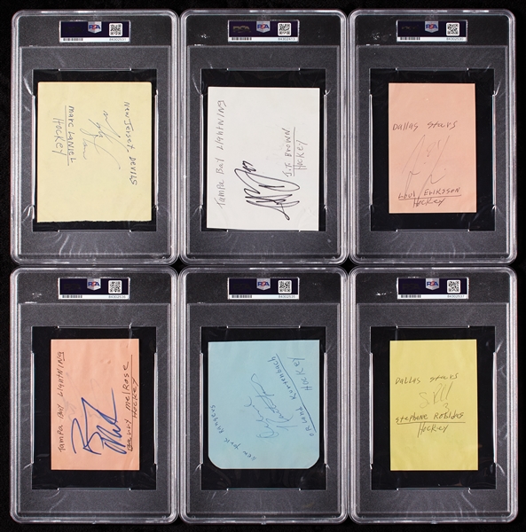 Hockey Signed Album Pages Group with John McLellan, Sidney Crosby (11) (PSA/DNA)