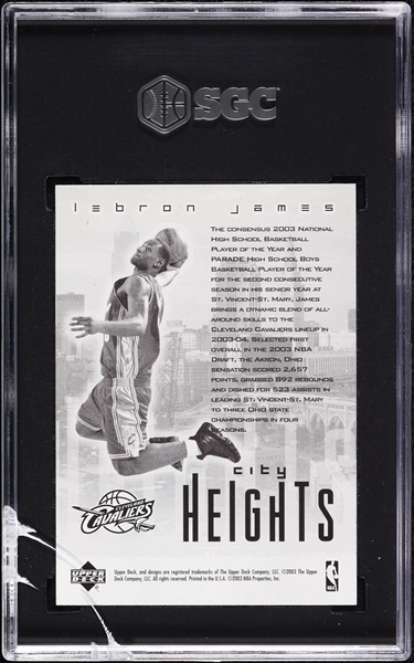 2003 Upper Deck LeBron James City Heights SGC 9.5