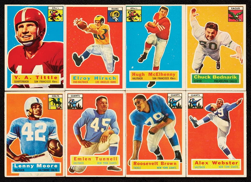 1956 Topps Football Near Set, 22 HOFers (106/120)