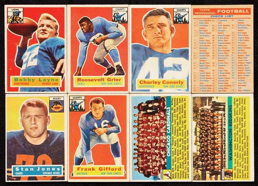 1956 Topps Football Near Set, 22 HOFers (106/120)