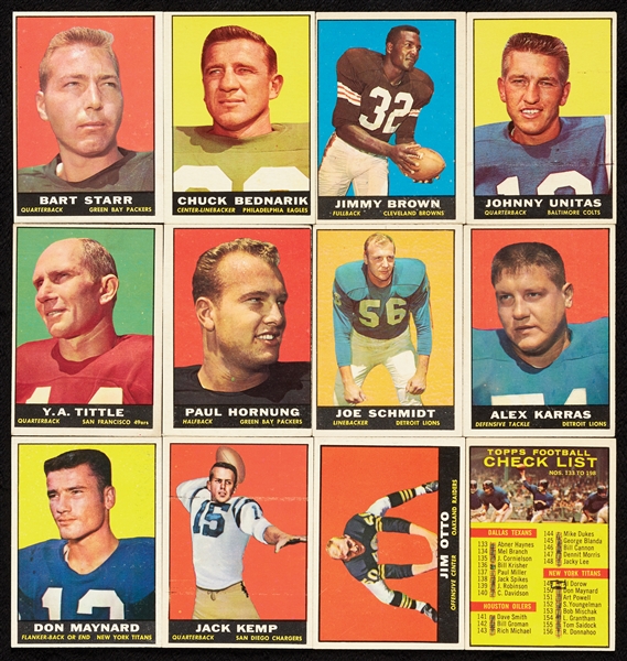 1961 Topps Football Complete Set (198)