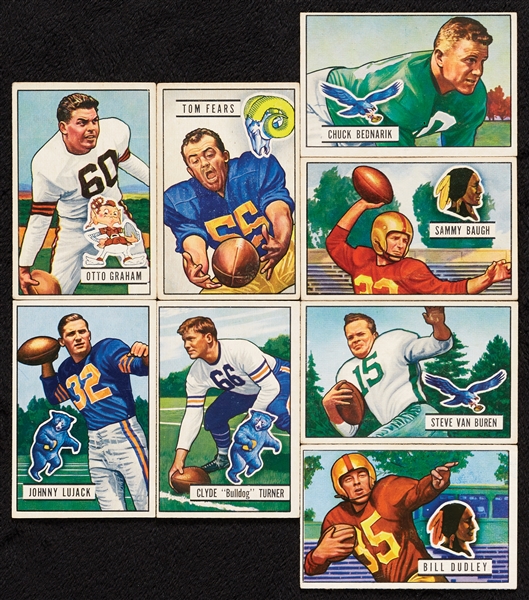 1951 Bowman Football Partial Set, 14 PSA Slabs (99)