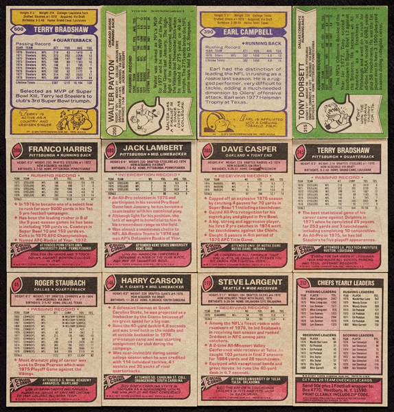 1977-79 Topps Football Sets, Missing Two Cards (3)