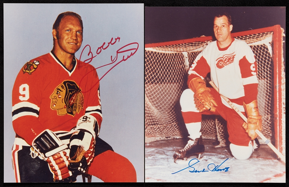 Gordie Howe & Bobby Hull Signed 8x10 Photos (Graded PSA/DNA 9 & 10)