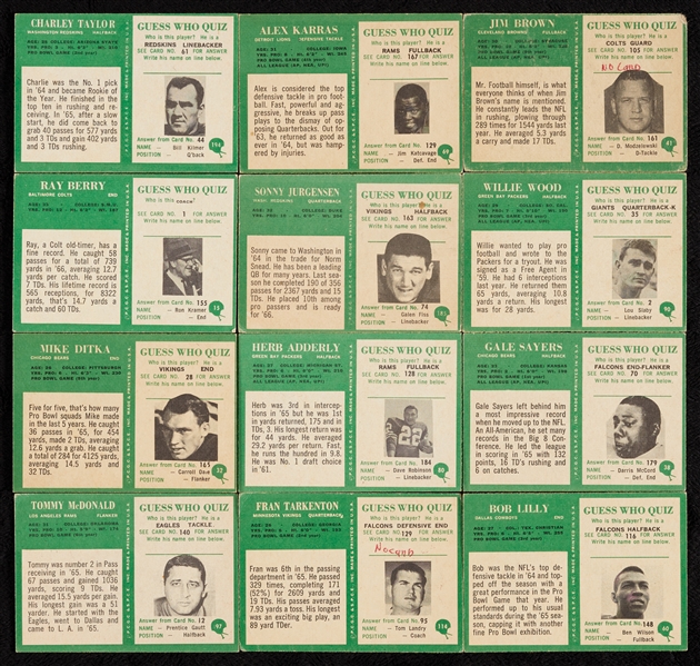 1966 Philadelphia Gum Football Partial Set (109/198)