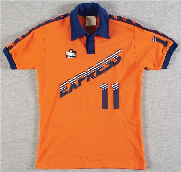 1978-83 Brian Tinnion Detroit Express NASL Game-Worn Orange Jersey