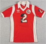 1982-83 Alan Dugdale/Don Droege/Terry Moore Tulsa Roughnecks NASL Game-Worn Red Knit Jersey