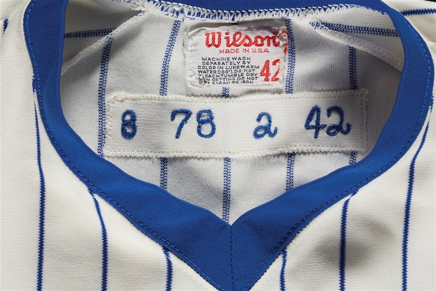 1978 Dave Rader Chicago Cubs Game-Worn Home Pinstripe Jersey
