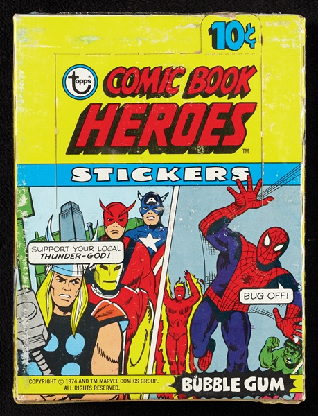 1975 Topps Comic Book Heroes Empty Display Box (BBCE)