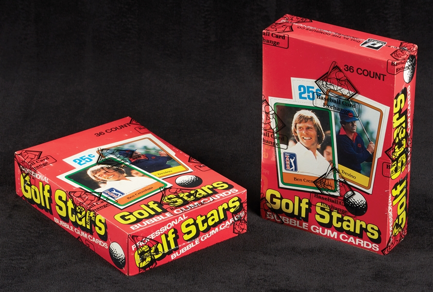 1981 Donruss Golf Wax Boxes Pair (2) (BBCE) (FASC)