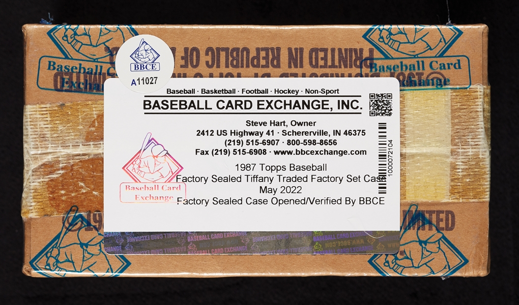 1987 Topps Tiffany Traded Baseball Set Case (6/132) (BBCE)