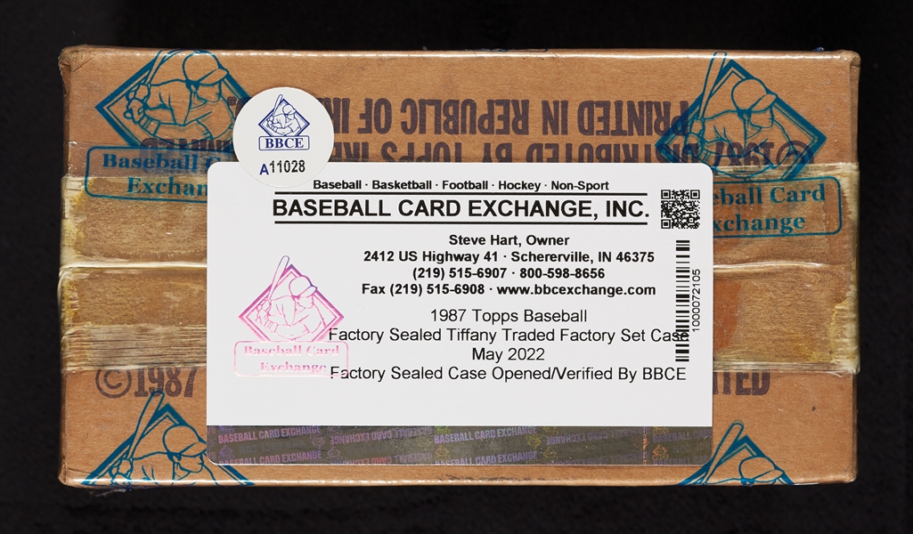 1987 Topps Tiffany Traded Baseball Set Case (6/132) (BBCE)