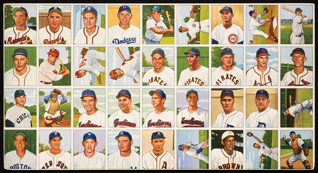 1950 Bowman Baseball Uncut Sheet (36)