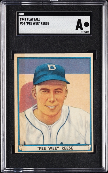 1941 Play Ball Pee Wee Reese RC No. 54 SGC Authentic