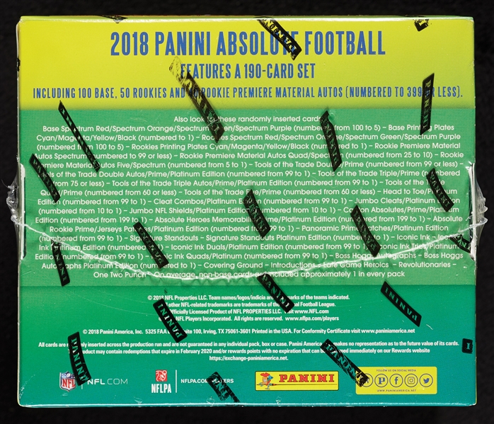 2018 Panini Absolute Football Hobby Box (3)