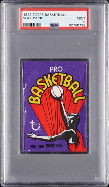 1972 Topps Basketball Wax Pack (Graded PSA 9)