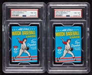 1966 Fleer All Star Match Baseball Wax Pack Pair (Graded PSA 8) (2)