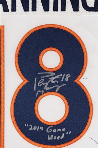 Peyton Manning 2016 Game-Used & Signed Broncos Framed Jersey 2014 Game Used (Fanatics)
