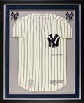 Joe DiMaggio Signed Yankees Flannel Mitchell & Ness Jersey in Frame (146/325) (JSA)