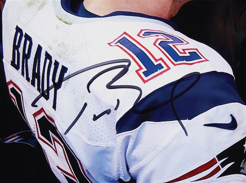 Tom Brady & Peyton Manning Signed 16x20 Framed Photo (Tri-Star) (Fanatics)