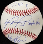 Tom Brady, David Ortiz & Larry Bird Signed OML Baseball "Boston Strong" (MLB) (Fanatics)