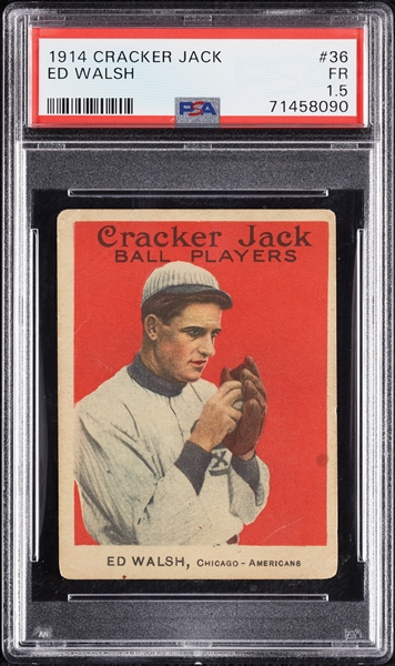 1914 Cracker Jack Ed Walsh No. 36 PSA 1.5
